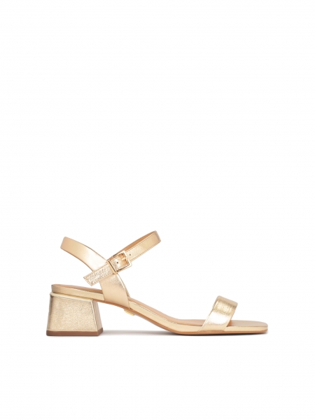 Eleganckie złote sandały w minimalistycznym stylu MARNIE