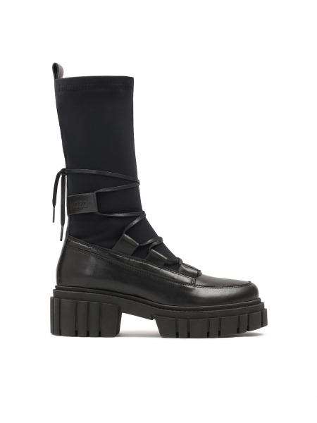 Awangardowe trzewiki damskie ze skarpetkową cholewką i masywną podeszwą LYLA