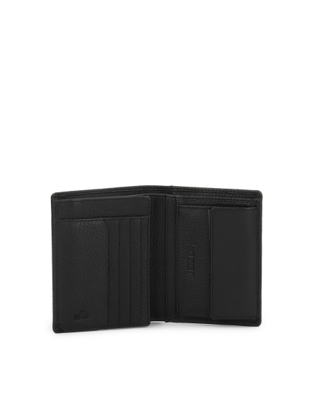 Klasyczny czarny portfel ze skóry ALEK