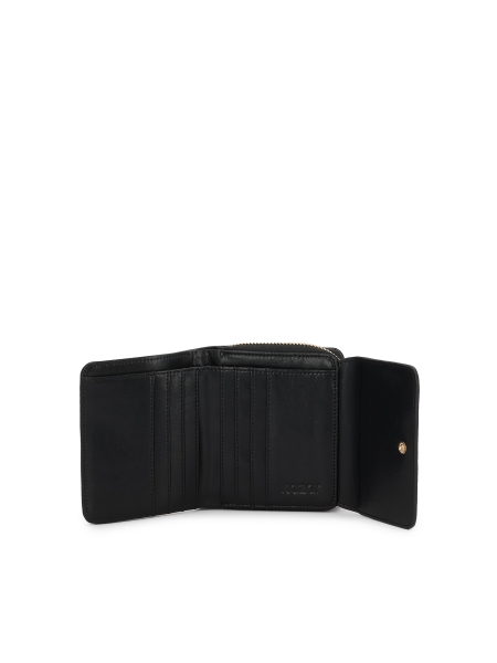 Portfel damski ze skóry tłoczonej w kolorze czerni AMALA