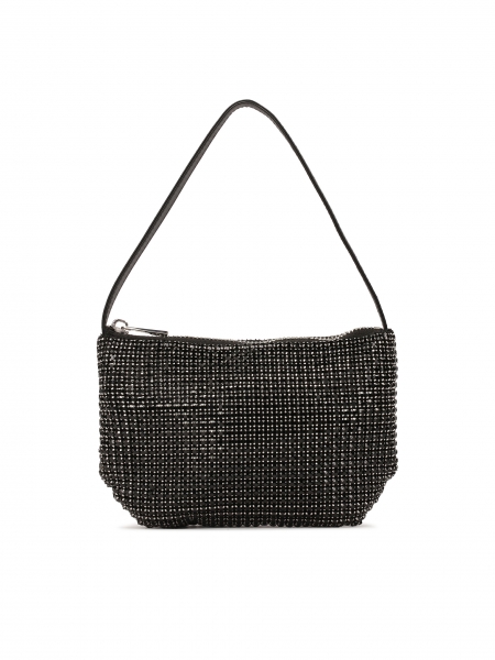 Błyszcząca mała torebka w czarnym kolorze PARTY S