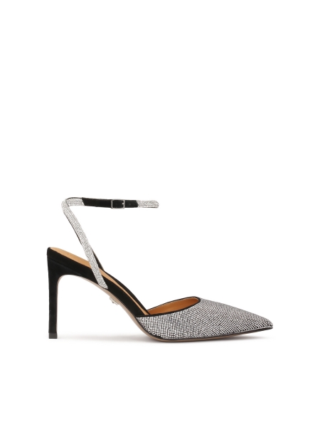 Błyszczące czółenka zapinane wokół kostki FELICIA