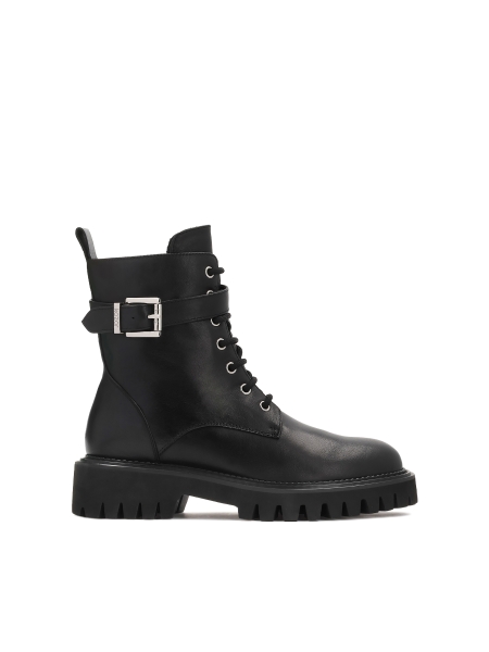 Skórzane trzewiki ozdobione paskami BALL