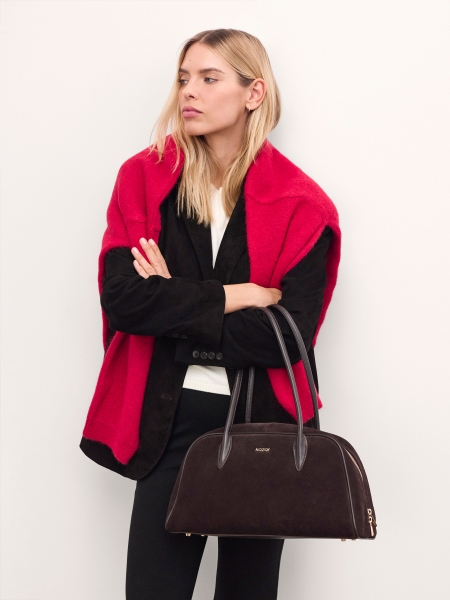 Brązowa torebka z zamszu KYLE