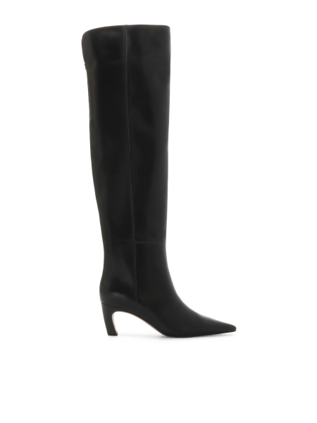 Czarne muszkieterki z noskiem w szpic KS BELLISI