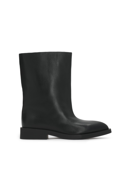 Czarne botki z szeroką cholewką ALENIRA