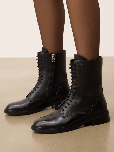 Casualowe skórzane trzewiki damskie BERIT