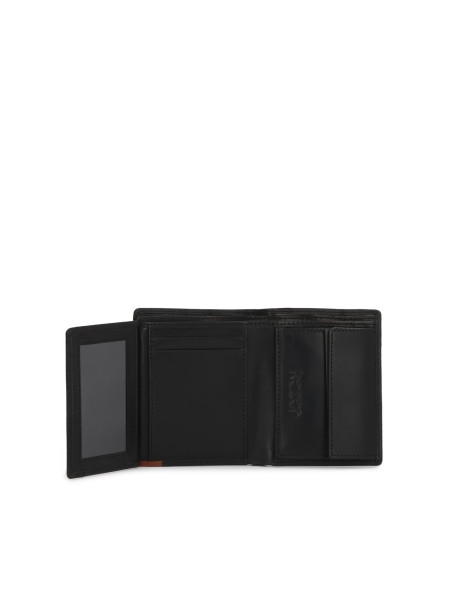 Czarny portfel z brązową wstawką SAMUELLOS