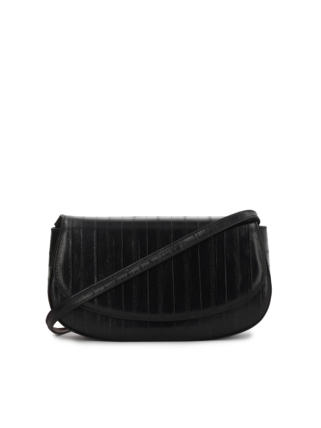 Czarna sztywna torebka w unikatowy wzór NALYA