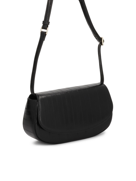 Czarna sztywna torebka w unikatowy wzór NALYA