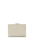 Kremowy mały portfel ze skóry ASA