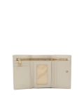 Kremowy mały portfel ze skóry ASA