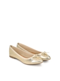 Złote baleriny damskie DENISE