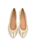 Złote baleriny damskie DENISE