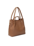 Duża brązowa torebka z oryginalnymi uchwytami  ALEXANDRIA