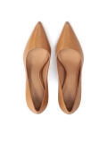 Jasnobrązowe skórzane czółenka na smukłym obcasie NEW BIANCA