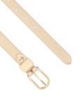 Beżowy pasek z metalową szlufką NOBLE