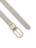 Szary pasek z gładkiej skóry NOBLE