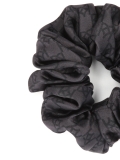 Satynowa czarna gumka do włosów PAPILLON
