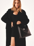 Czarna torebka o luźnym kroju INGE