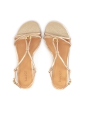 Komfortowe złote sandały z metalową ozdobą GERI