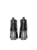Czarne botki z dekoracyjnym obcasem ERIKA