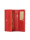 Pikowany czerwony portfel z pojemnym wnętrzem JOLENE