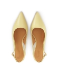Jasnożółte czółenka na niskim obcasie IRIA