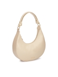 Beżowa torebka ze skóry o unikatowym kształcie  IVONY M
