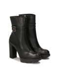 Czarne botki na słupku  BALIN