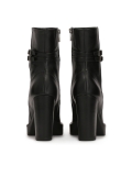 Czarne botki na słupku  BALIN