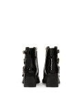 Lakierowane czarne botki z klamerkami LOREEN