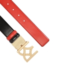 Czerwono-czarny dwustronny pasek MANUELA