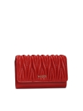 Czerwony portfel z finezyjnym pikowaniem  SANTI