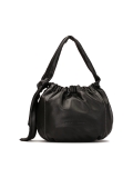 Czarna torebka worek z miękkiej skóry KS NOEMIE