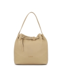 Beżowa torebka w kształcie worka  SAFIE
