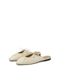 Kremowe klapki z wiązaną cholewką  KS LUCITA