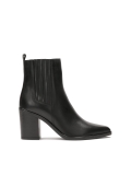 Klasyczne czarne botki na słupku z wydłużonym noskiem OLYVIA