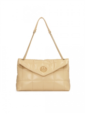 Skórzana torebka w pikowany wzór