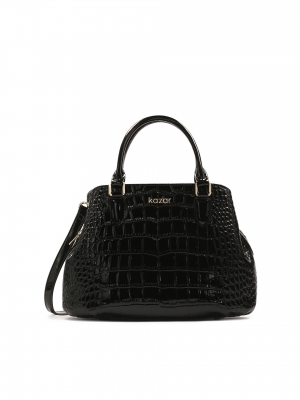 Elegancka sztywna torebka z rączkami