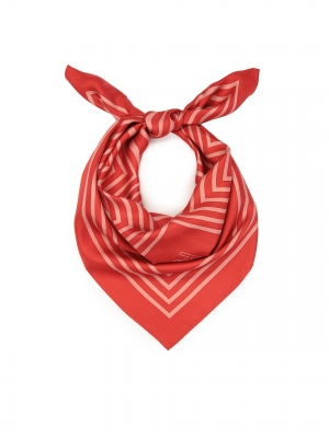 Jedwabna apaszka w czerwonym kolorze 