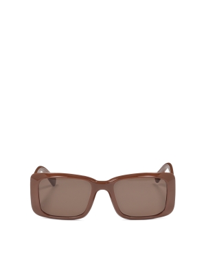 Brązowe podłużne okulary przeciwsłoneczne