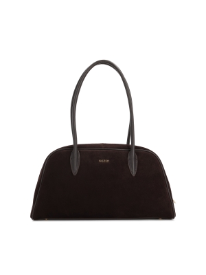 Brązowa torebka z zamszu