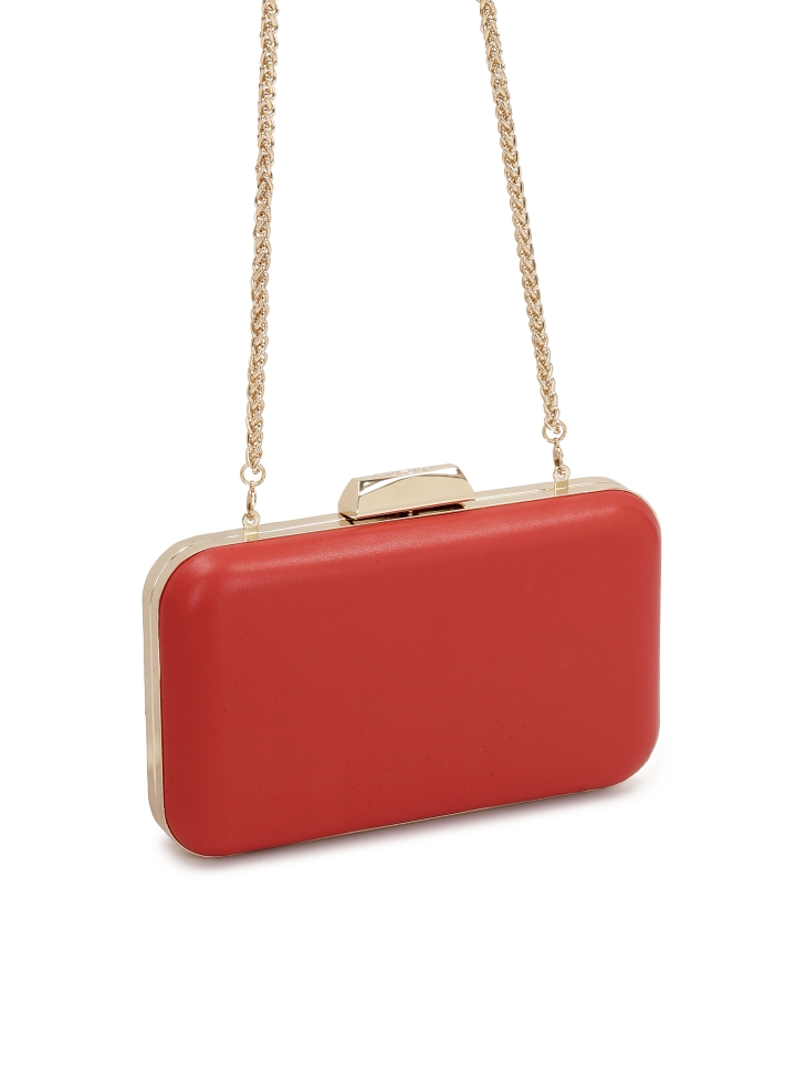 Czerwona torebka puzderko z miękkiej skóry  LOUISE