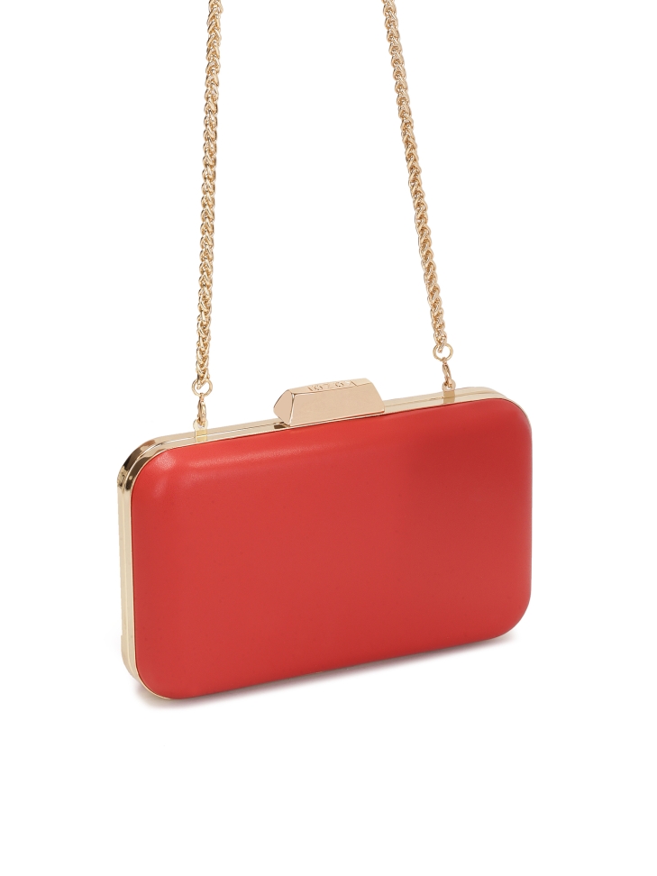 Czerwona torebka puzderko z miękkiej skóry  LOUISE