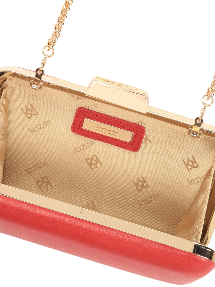 Czerwona torebka puzderko z miękkiej skóry  LOUISE