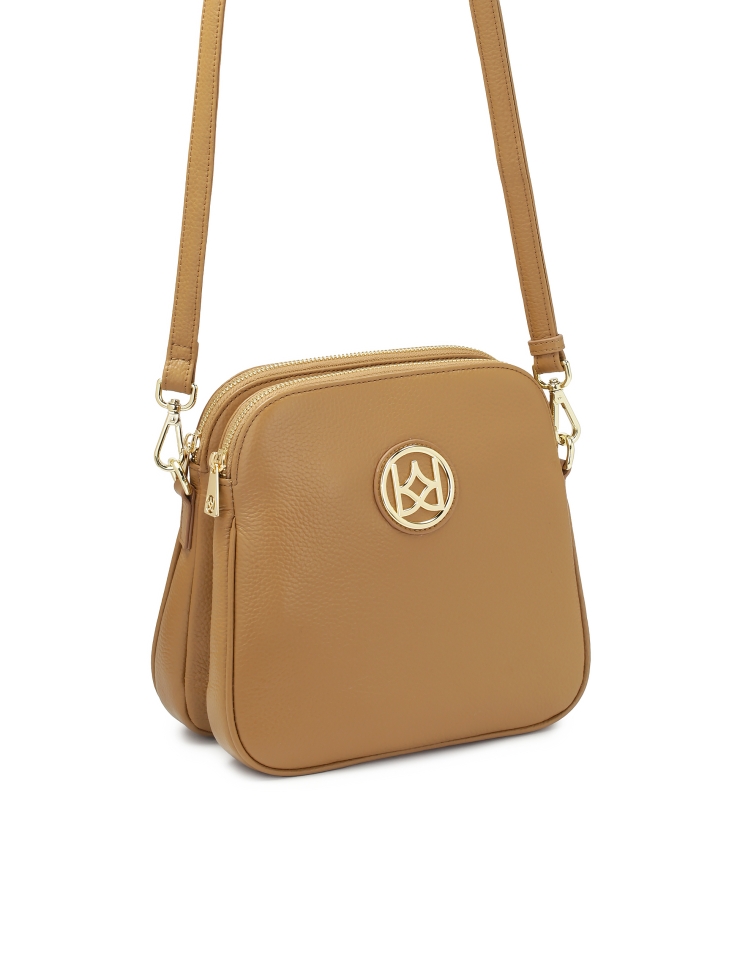 Skórzana listonoszka na długim pasku  POLINE