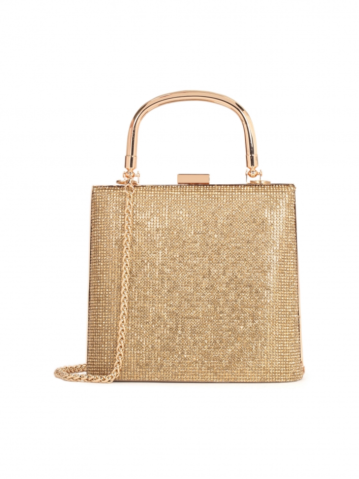 Błyszcząca torebka wieczorowa z rączką BELLATRIX