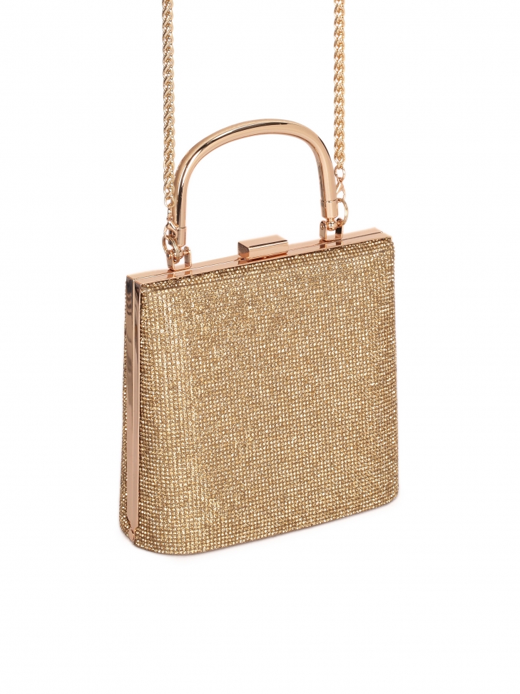 Błyszcząca torebka wieczorowa z rączką BELLATRIX