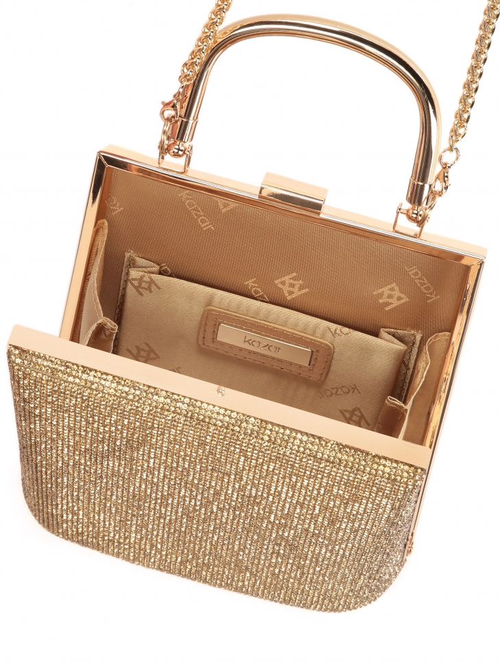 Błyszcząca torebka wieczorowa z rączką BELLATRIX